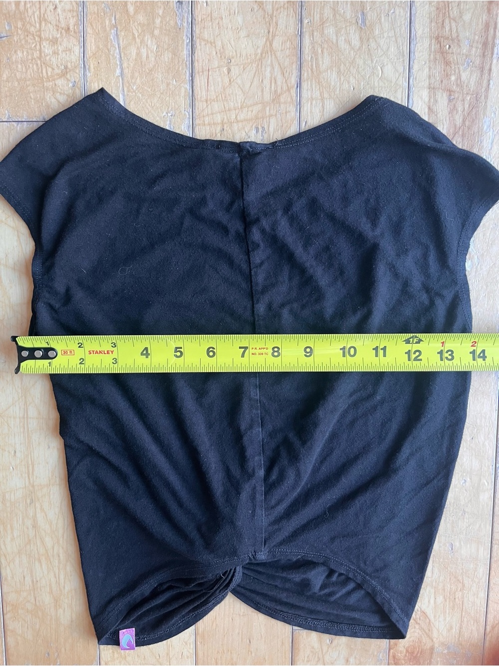 Lait de Poule Black Knotted Front Cropped Top Size XS - Picture 5 of 5